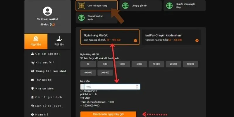 Nạp tiền Ko66 bằng thẻ cào với các bước đơn giản